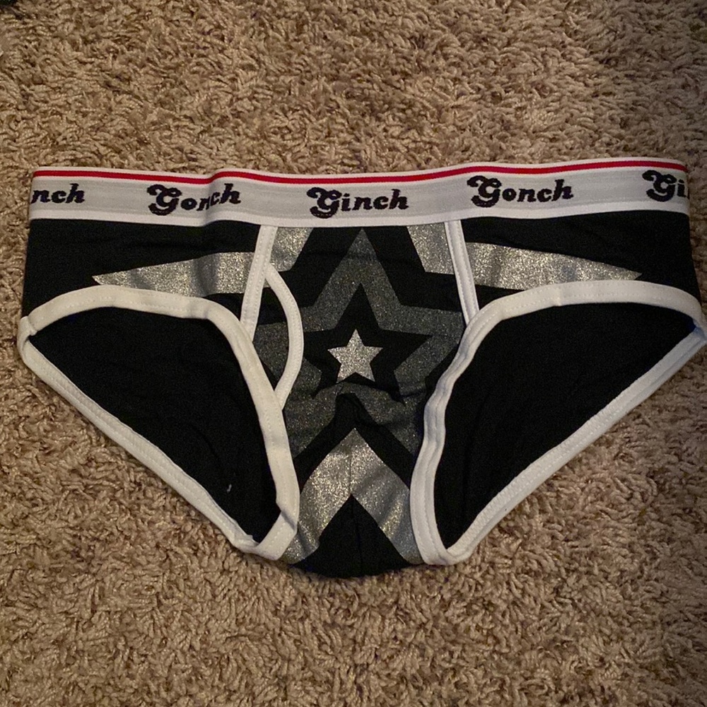 Small black star mens underwear